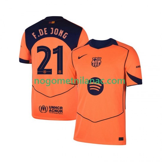 Dres FC Barcelona Frenkie de Jong 21 UCL Treći 2025-2026 Kratkih Rukava - Muški
