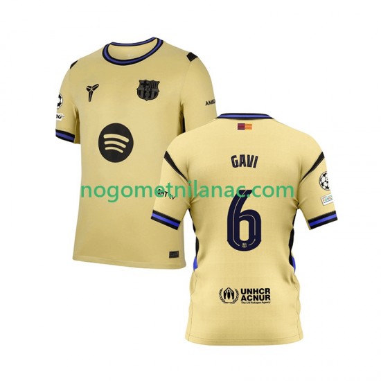 Dres FC Barcelona Gavi 6 Champions League Gostujući 2025-2026 Kratkih Rukava - Muški