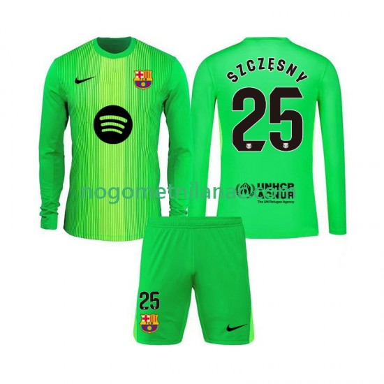 Golmanski Dres - Dres FC Barcelona Szczesny 25 Domaći 2025-2026 Dugim Rukavima - Dječji