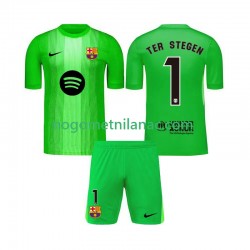 Golmanski Dres - Dres FC Barcelona Ter Stegen 1 Domaći 2025-2026 Kratkih Rukava - Dječji