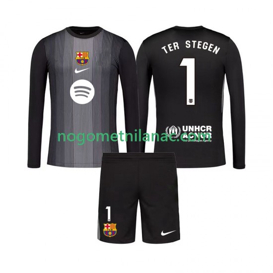 Golmanski Dres - Dres FC Barcelona Ter Stegen 1 Treći 2025-2026 Dugim Rukavima - Dječji