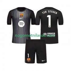 Golmanski Dres - Dres FC Barcelona Ter Stegen 1 Treći 2025-2026 Kratkih Rukava - Dječji