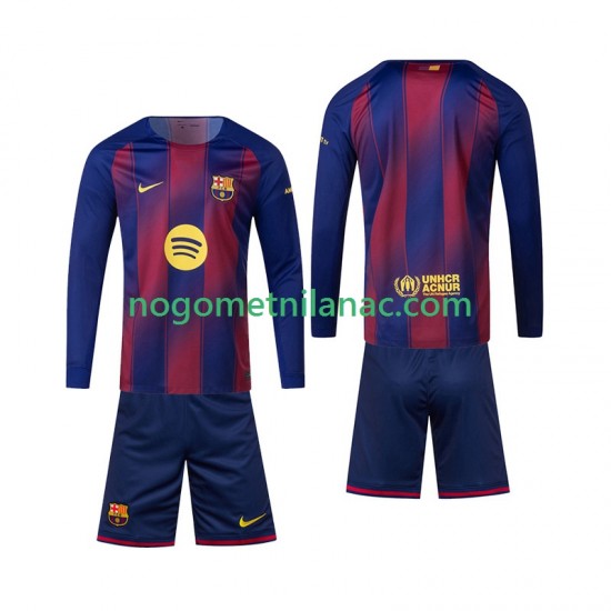 Dres FC Barcelona Domaći 2025-2026 Dugim Rukavima - Dječji