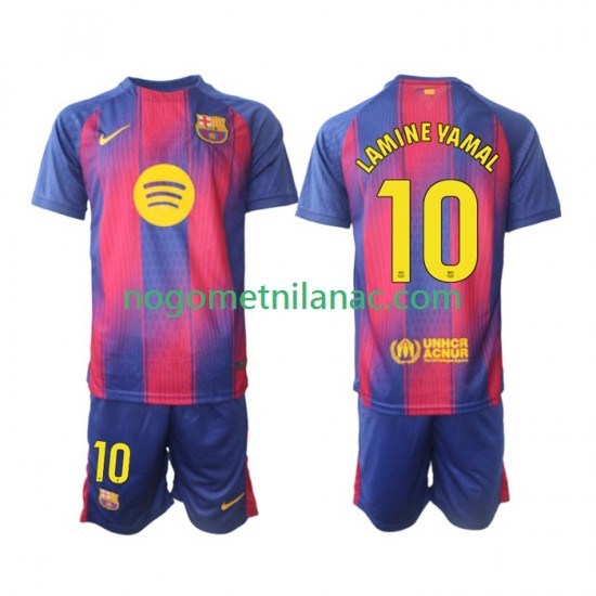 Dres FC Barcelona Lamine Yamal 10 Domaći 2025-2026 Kratkih Rukava - Dječji