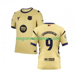 Dres FC Barcelona Robert Lewandowski 9 Champions League Gostujući 2025-2026 Kratkih Rukava - Muški