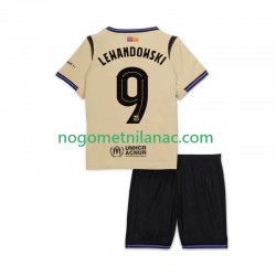 Dres FC Barcelona Robert Lewandowski 9 UCL Gostujući 2025-2026 Kratkih Rukava - Dječji