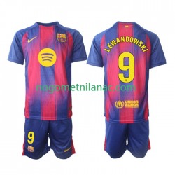 Dres FC Barcelona Robert Lewandowski 9 Domaći 2025-2026 Kratkih Rukava - Dječji