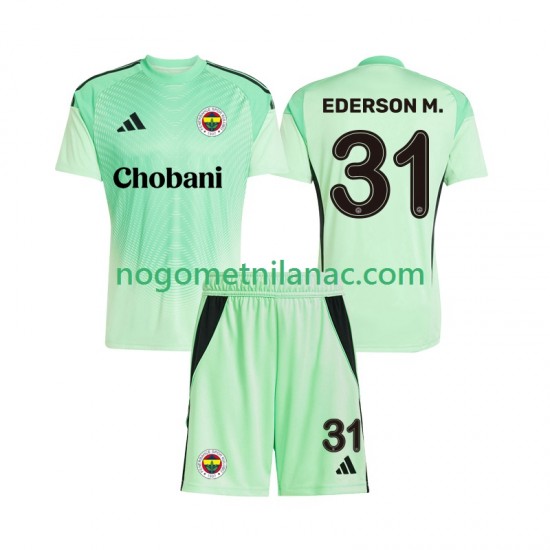 Golmanski Dres - Dres Fenerbahce Ederson Moraes 31 Gostujući 2025-2026 Kratkih Rukava - Dječji