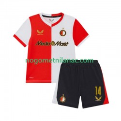 Dres Feyenoord Rotterdam Sem Steijn 14 Domaći 2025-2026 Kratkih Rukava - Dječji