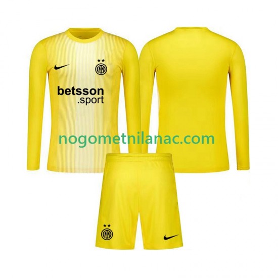 Golmanski Dres - Dres Inter Milan Gostujući 2025-2026 Dugim Rukavima - Dječji