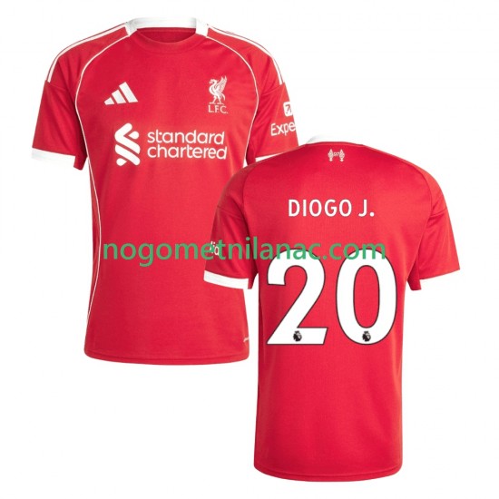 Dres Liverpool Diogo Jota 20 Domaći 2025-2026 Kratkih Rukava - Muški
