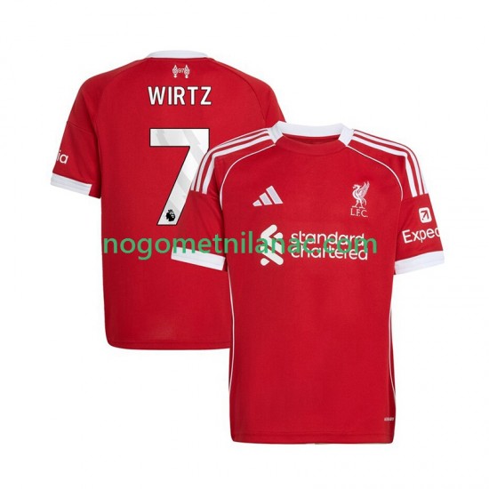 Dres Liverpool Florian Wirtz 7 Domaći 2025-2026 Kratkih Rukava - Muški