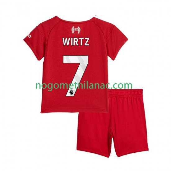 Dres Liverpool Florian Wirtz 7 Domaći 2025-2026 Kratkih Rukava - Dječji