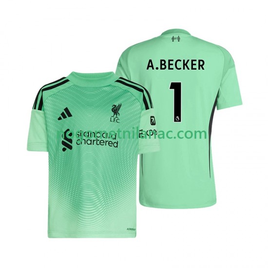 Golmanski Dres - Dres Liverpool Alisson Becker 1 Domaći 2025-2026 Kratkih Rukava - Muški
