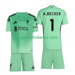 Golmanski Dres - Dres Liverpool Alisson Becker 1 Domaći 2025-2026 Kratkih Rukava - Dječji