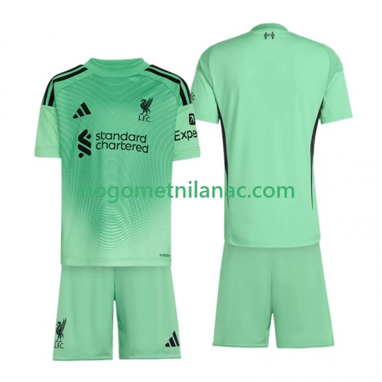 Golmanski Dres - Dres Liverpool Gostujući 2025-2026 Kratkih Rukava - Dječji
