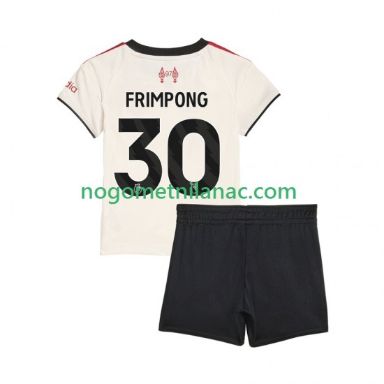 Dres Liverpool Jeremie Frimpong 30 Gostujući 2025-2026 Kratkih Rukava - Dječji