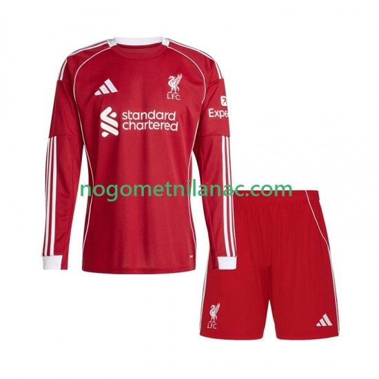 Dres Liverpool Domaći 2025-2026 Dugim Rukavima - Dječji