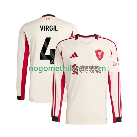 Dres Liverpool Virgil van Dijk 4 Gostujući 2025-2026 Dugim Rukavima - Muški