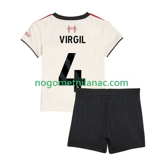 Dres Liverpool Virgil van Dijk 4 Gostujući 2025-2026 Kratkih Rukava - Dječji
