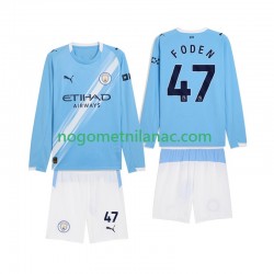 Dres Manchester City Phil Foden 47 Domaći 2025-2026 Dugim Rukavima - Dječji