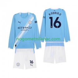 Dres Manchester City Rodrigo Hernandez 16 Domaći 2025-2026 Dugim Rukavima - Dječji