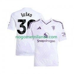 Dres Manchester United Benjamin Sesko 30 Gostujući 2025-2026 Kratkih Rukava - Muški Dres Manchester United Benjamin Sesko 30 Gostujući 2025-2026 Kratkih Rukava - Muški