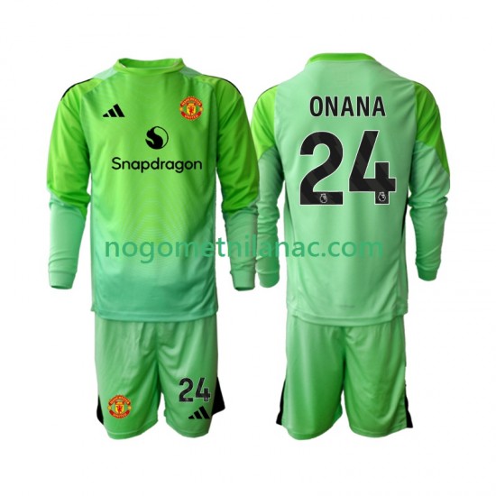Golmanski Dres - Dres Manchester United Andre Onana 24 Četvrti 2025-2026 Dugim Rukavima - Dječji