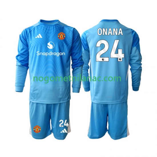 Golmanski Dres - Dres Manchester United Andre Onana 24 Domaći 2025-2026 Dugim Rukavima - Dječji