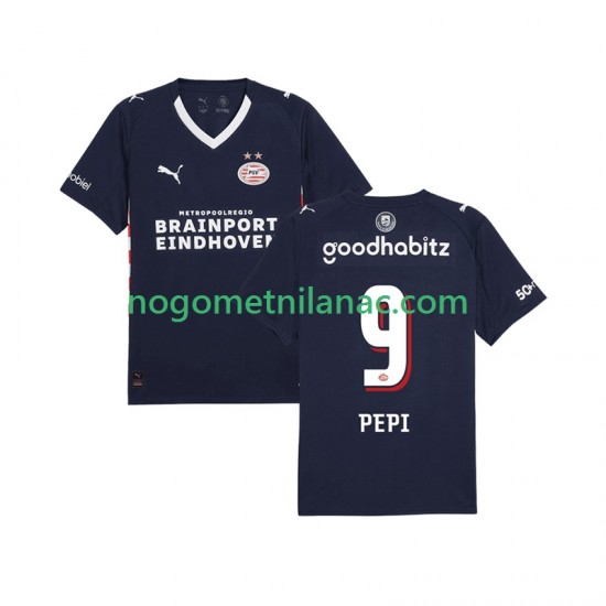 Dres PSV Eindhoven Ricardo Pepi 9 Gostujući 2025-2026 Kratkih Rukava - Muški