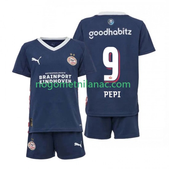 Dres PSV Eindhoven Ricardo Pepi 9 Gostujući 2025-2026 Kratkih Rukava - Dječji