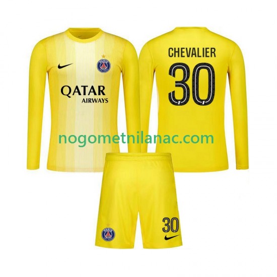 Golmanski Dres - Dres Paris Saint-Germain Lucas Chevalier 30 Treći 2025-2026 Dugim Rukavima - Dječji