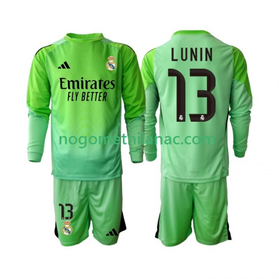Golmanski Dres - Dres Real Madrid Andriy Lunin 13 Gostujući 2025-2026 Dugim Rukavima - Dječji