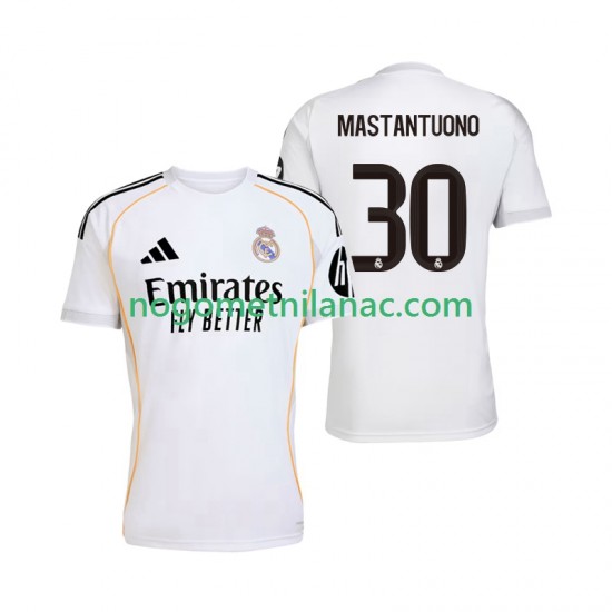 Dres Real Madrid Mastantuono 30 Domaći 2025-2026 Kratkih Rukava - Muški