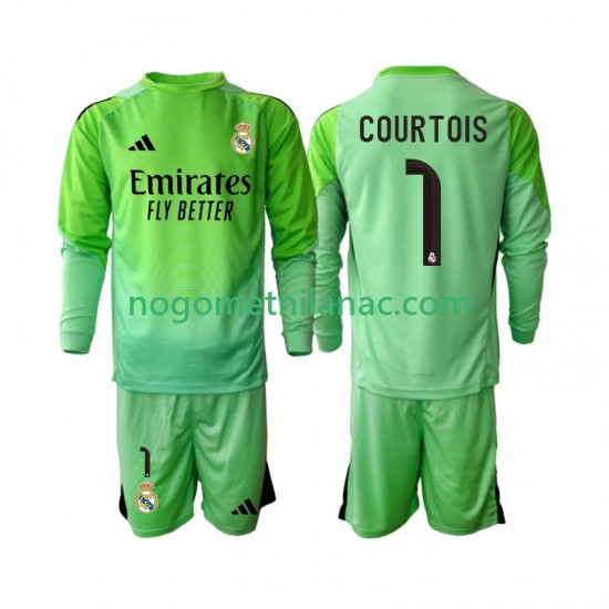 Dres Real Madrid Thibaut Courtois 1 Gostujući 2025-2026 Dugim Rukavima - Dječji