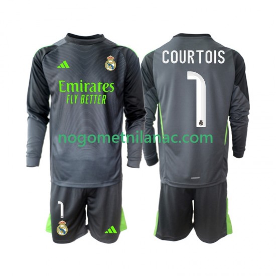 Dres Real Madrid Thibaut Courtois 1 Treći 2025-2026 Dugim Rukavima - Dječji