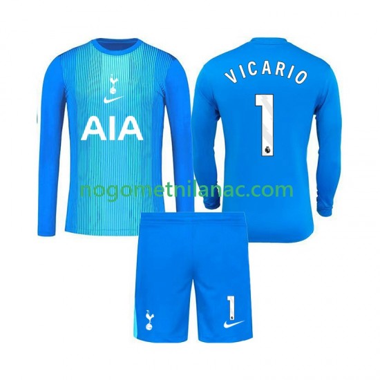 Golmanski Dres - Dres Tottenham Hotspur Guglielmo Vicario 1 Gostujući 2025-2026 Dugim Rukavima - Dječji