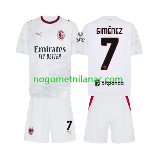 Dres AC Milan Gimenez 7 Gostujući 2026-2027 Kratkih Rukava - Dječji