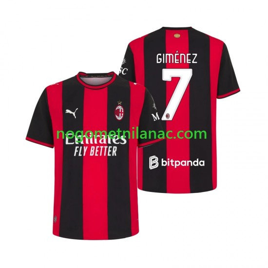 Dres AC Milan Gimenez 7 Domaći 2026-2027 Kratkih Rukava - Muški
