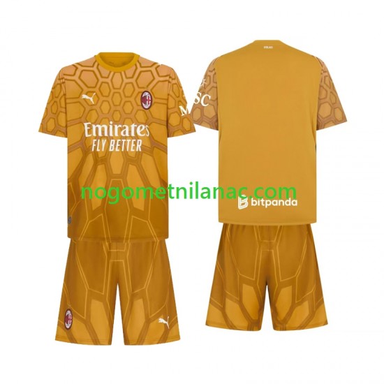 Golmanski Dres - Dres AC Milan Domaći 2026-2027 Kratkih Rukava - Dječji
