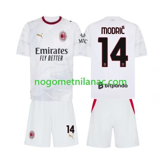 Dres AC Milan Modrić Luka 14 Gostujući 2026-2027 Kratkih Rukava - Dječji