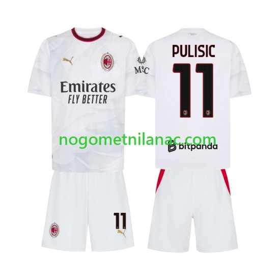 Dres AC Milan Pulisic 11 Gostujući 2026-2027 Kratkih Rukava - Dječji