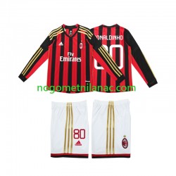 Dres AC Milan RONALDINHO 80 2013 2014 Retro Domaći Dugim Rukavima - Dječji Dres AC Milan RONALDINHO 80 2013 2014 Retro Domaći Dugim Rukavima - Dječji