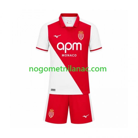 Dres AS Monaco Domaći 2026-2027 Kratkih Rukava - Dječji