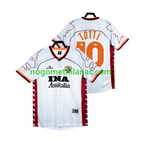 Dres Roma Totti 10 2000 Retro Gostujući 1999 Kratkih Rukava - Muški