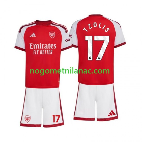 Dres Arsenal Christos Tzolis 17 Domaći 2026-2027 Kratkih Rukava - Dječji