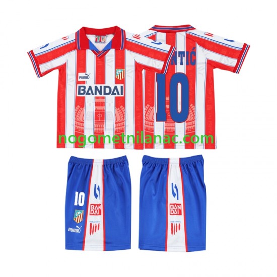 Dres Atlético Madrid PANTIC 10 1996 1997 Retro Domaći Kratkih Rukava - Dječji