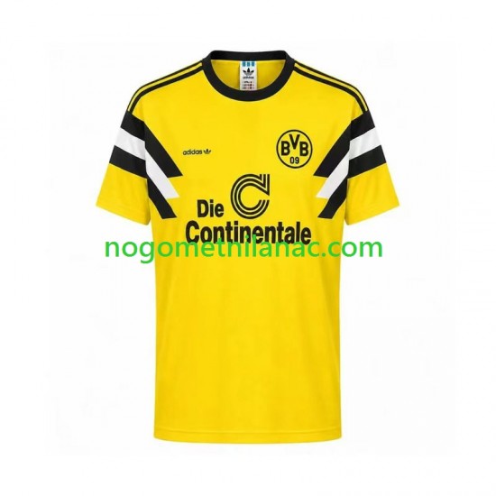 Dres Borussia Dortmund 1989 Retro Domaći Kratkih Rukava - Muški
