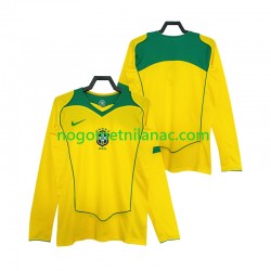 Dres Brazil Retro Domaći 2004 Dugim Rukavima - Muški Dres Brazil Retro Domaći 2004 Dugim Rukavima - Muški