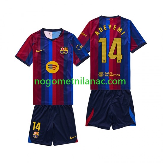 Dres FC Barcelona Karim Adeyemi 14 Domaći 2026-2027 Kratkih Rukava - Dječji